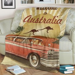 Premium Blanket Retro Car Blanket Kangaroo Vintage