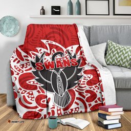 Sydney Premium Blanket Simple Indigenous Swans
