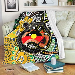 Australia Rainbow Serpent Aboriginal Blanket - Dreamtime Rainbow Serpent Creates Australia Blanket