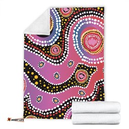 Australia Aboriginal Blanket - Aboriginal Background Featuring Dot Design Blanket
