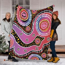 Australia Aboriginal Blanket - Aboriginal Background Featuring Dot Design Blanket