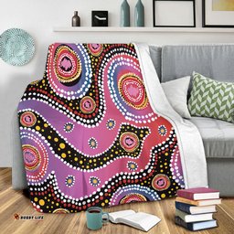 Australia Aboriginal Blanket - Aboriginal Background Featuring Dot Design Blanket