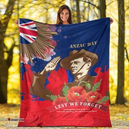 Premium Blanket AANZAC Australia Remember Them