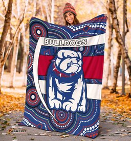 Western Football Bulldogs Premium Blanket Redamancy Indigenous Australian