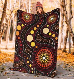 Aboriginal Premium Blanket Aboriginal Art Ver01