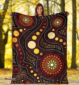 Aboriginal Premium Blanket Aboriginal Art Ver01