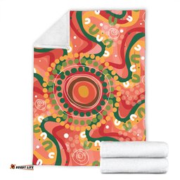 Australia Aboriginal Blanket - Aboriginal Art Style Abstract Blanket