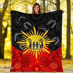 Aboriginal Family Premium Blanket Flag Style
