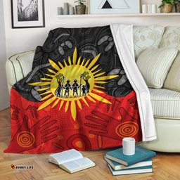 Aboriginal Family Premium Blanket Flag Style