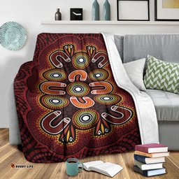 Australia Aboriginal Inspired Blanket - Australian Aboriginal Dot Design Vector Painting
