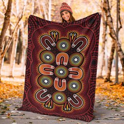 Australia Aboriginal Inspired Blanket - Australian Aboriginal Dot Design Vector Painting