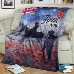 vibehoodie blanket anzac day lest we forget vintage poppies premium blanket