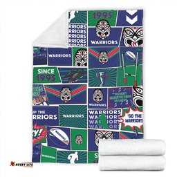 New Zealand Warriors Premium Blanket - Team Of Us Die Hard Fan Supporters Comic Style