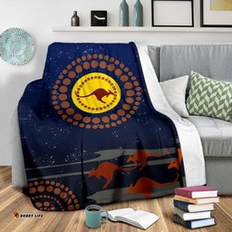 Premium Blanket Kangaroo On The