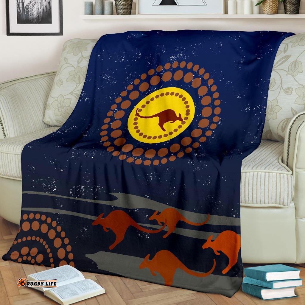 Premium Blanket Kangaroo On The
