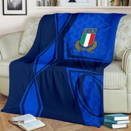 Italy Rugby Premium Blanket Gli Azzurri Vibes