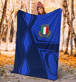 Italy Rugby Premium Blanket Gli Azzurri Vibes
