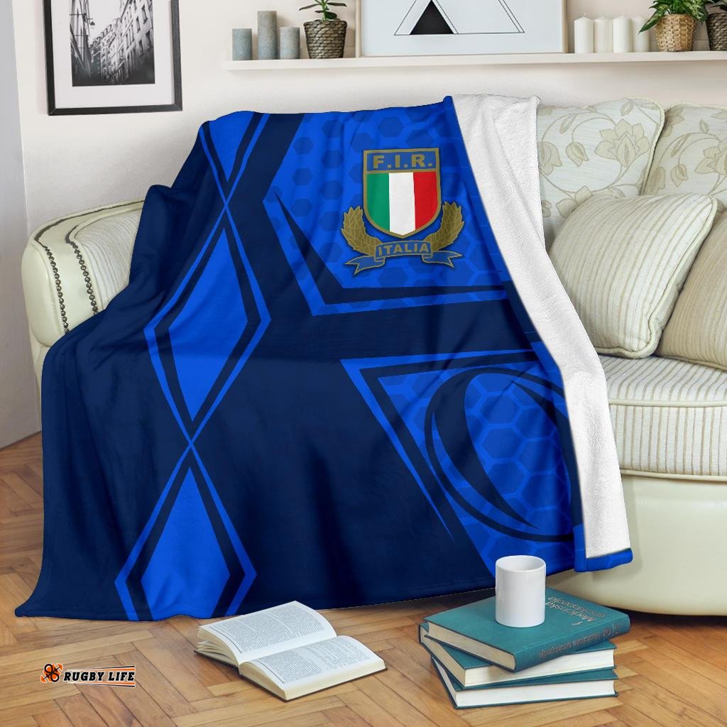Italy Rugby Premium Blanket Gli Azzurri Vibes