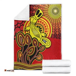 Aboriginal Platypus Premium Blanket Tree On The Hill Sunshine