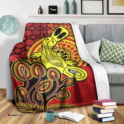 Aboriginal Platypus Premium Blanket Tree On The Hill Sunshine