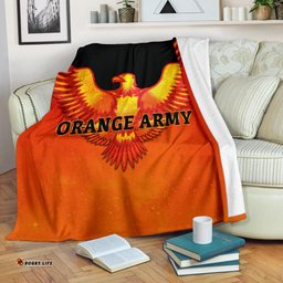 orange army premium blanket cricket sporty style