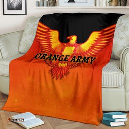orange army premium blanket cricket sporty style
