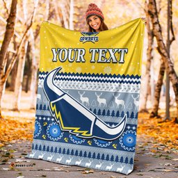 Custom Personalised Cowboys Aboriginal Premium Blanket Christmas North Queensland