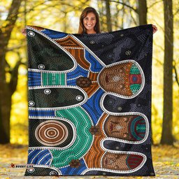 Australia Aboriginal Inspired Blanket - Friendship Aboriginal Style