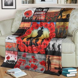 ANZAC Premium Blanket Always Remember Australia's Soldiers
