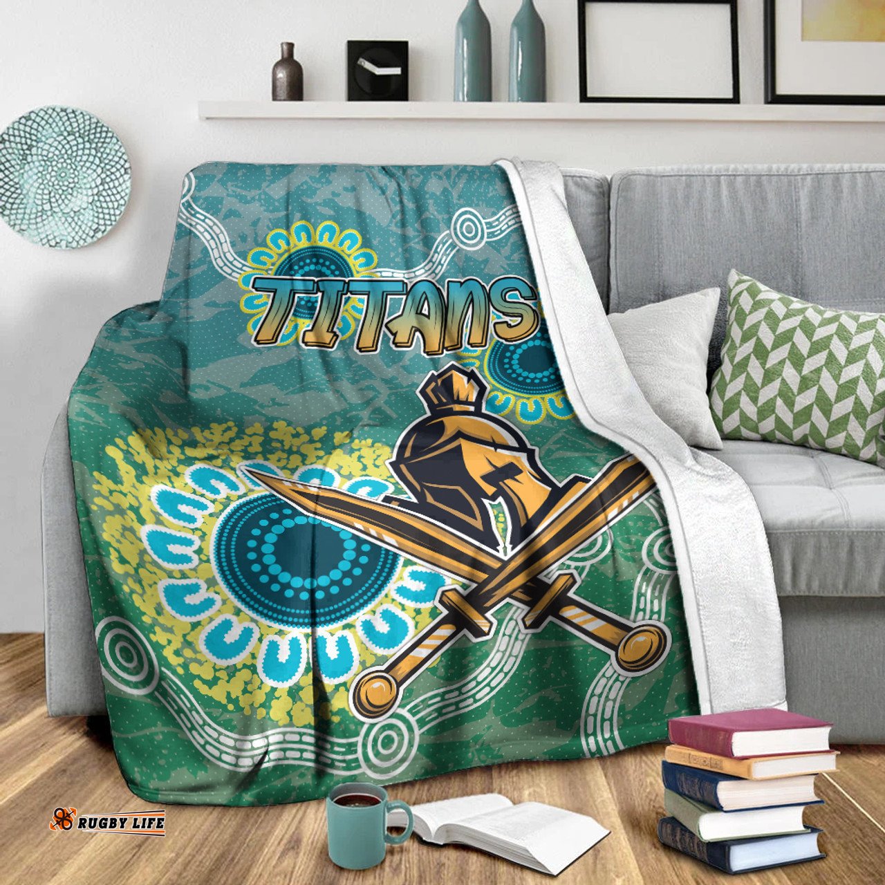 Gold Coast Titans Blanket - Custom Super Gold Coast Titans Blanket