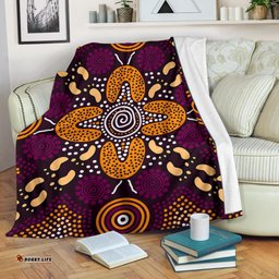 Aboriginal Premium Blanket Flowers Dot Panting Art
