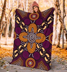 Aboriginal Premium Blanket Flowers Dot Panting Art