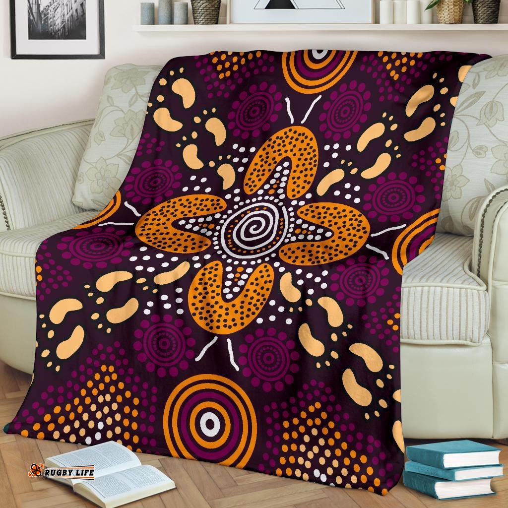 Aboriginal Premium Blanket Flowers Dot Panting Art