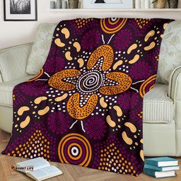 Aboriginal Premium Blanket Flowers Dot Panting Art
