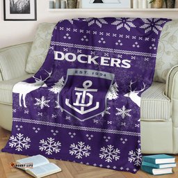 Fremantle Football Club Blanket Christmas Ugly Style