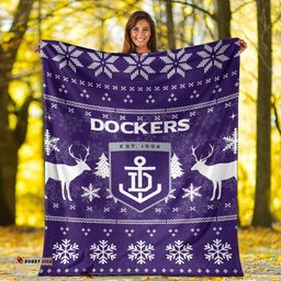 Fremantle Football Club Blanket Christmas Ugly Style