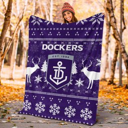 Fremantle Football Club Blanket Christmas Ugly Style