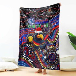 Merry Christmas AFL Adelaide Crows Blanket Aboriginal Santa Football Mascot