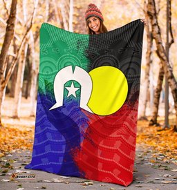 Aboriginal Premium Blanket, Australia NAIDOC Week Indigenous Flag Style