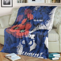 vibehoodie blanket custom anzac day silhouette soldier premium blanket