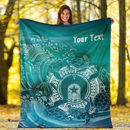 [Custom] Australia Torres Strait Islands Inspired Blanket - Torres Strait Islands in Wave