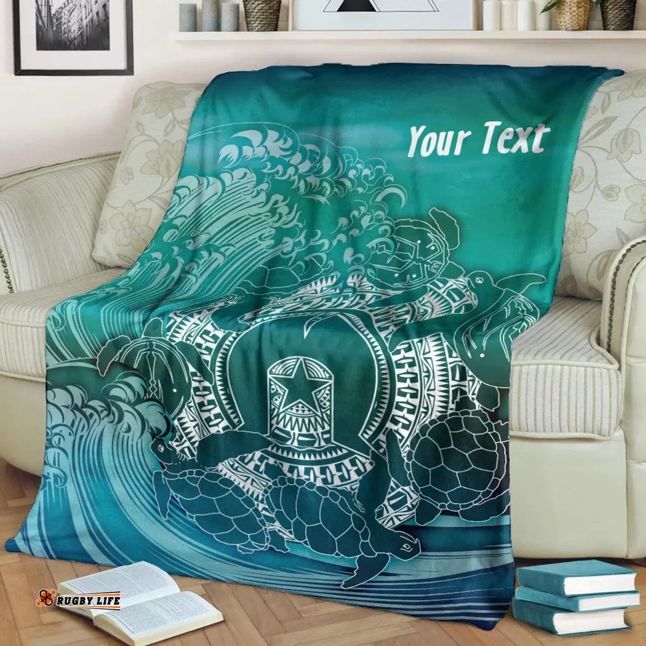 [Custom] Australia Torres Strait Islands Inspired Blanket - Torres Strait Islands in Wave