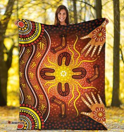 Aboriginal Premium Blanket Indigenous Patterns Ver10