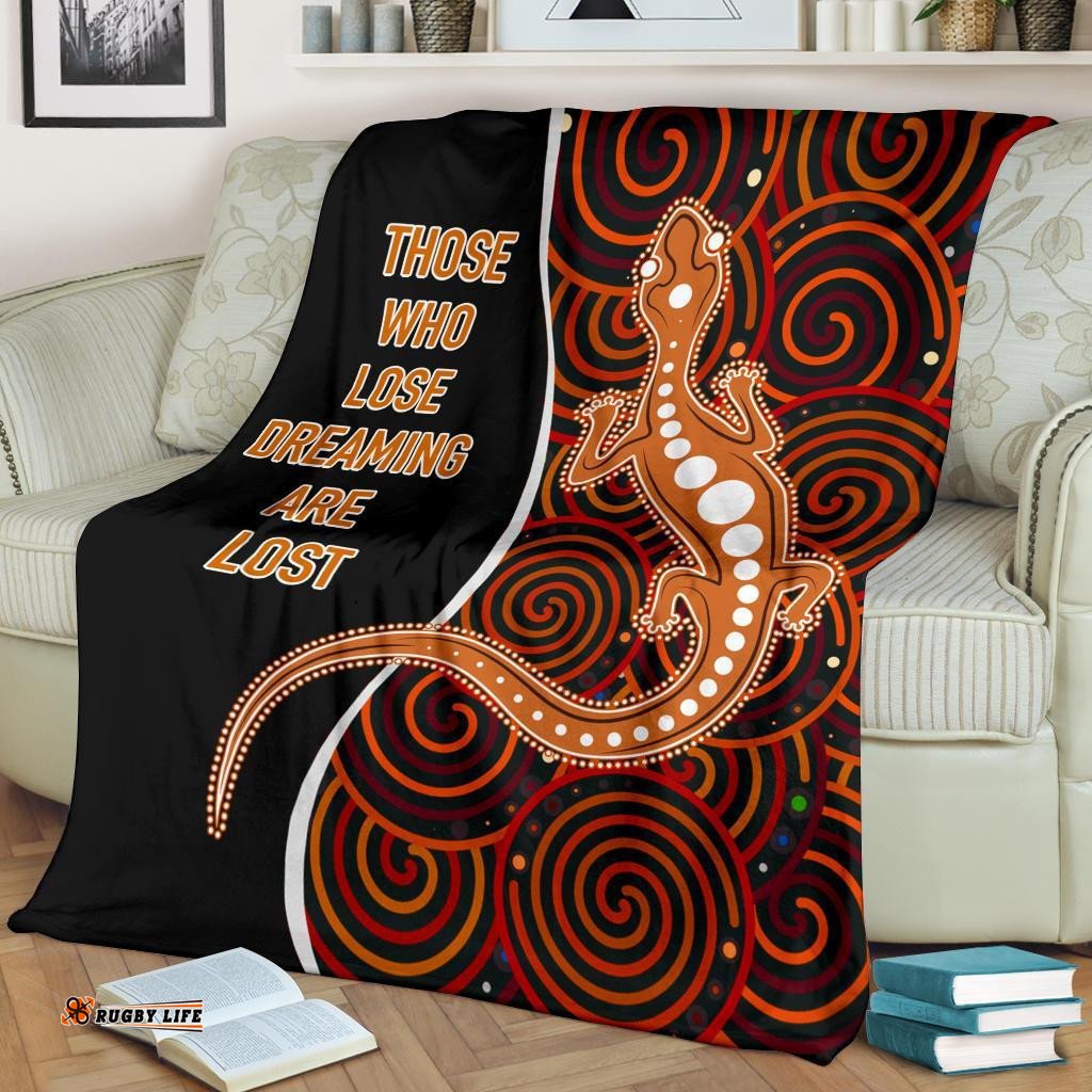 Aboriginal Premium Blanket Indigenous Lizard Dreaming