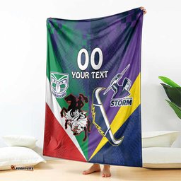 Custom DragonsCowboys Combine StormWarriors Blanket Sport Style Version 02