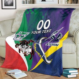 Custom DragonsCowboys Combine StormWarriors Blanket Sport Style Version 02