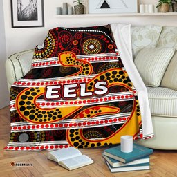 Parramatta Eels Premium Blanket Tribal Style Black