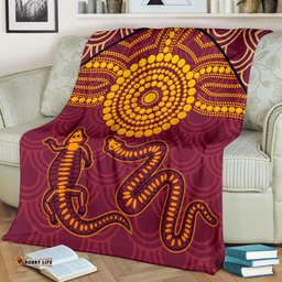 Aboriginal Premium Blanket Aboriginal Snake And Alligator