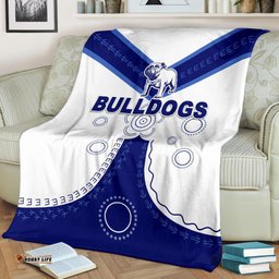 canterbury bankstown bulldogs premium blanket simple indigenous