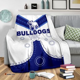 canterbury bankstown bulldogs premium blanket simple indigenous